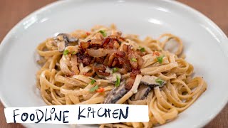 FoodLine Kitchen Creamy Aglio Olio [upl. by Esilehc855]