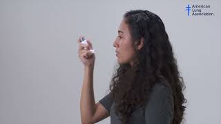 How to Use a MeteredDose Inhaler without a Valved Holding Chamber [upl. by Ycinuq684]