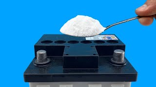 The Old Battery as New in 3 Minute Restore your Battery quickly with baking soda [upl. by Llenreb]