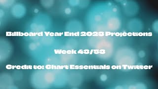 Billboard Year End 2023 Projections Week 4353 [upl. by Joris]