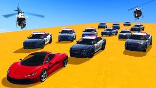 CLOSEST POLICE CHASE EVER GTA 5 Funny Moments [upl. by Bev]