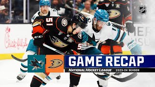 Sharks  Ducks 131  NHL Highlights 2024 [upl. by Perni505]