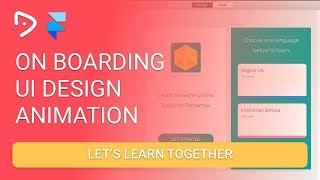 Framer Studio  On Boarding UI Design Animation [upl. by Tisman]