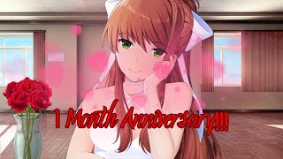 1 Month Anniversary celebration with Monika  Monika After Story A DDLC Mod justmonika [upl. by Nairrad]