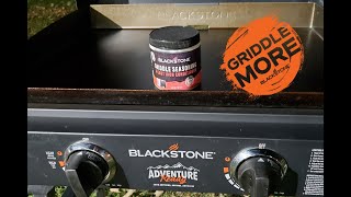 SEASONING THE 22 INCH ADVENTURE READY BLACKSTONE GRIDDLE  HOW TO STEP BY STEP [upl. by Lowson419]