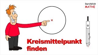 Kreismittelpunkt mit dem Zirkel bestimmen [upl. by Chae257]