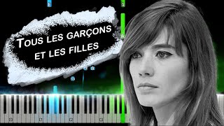 Françoise Hardy  Tous les garçons et les filles Piano Tutorial [upl. by Adliw]