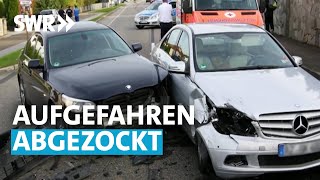 Aufgefahren  abgezockt Tricks bei Unfällen  SWR betrifft [upl. by Ynaffets705]