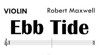 Ebb Tide Violin Sheet Music Backing Track Partitura [upl. by Aileahcim729]