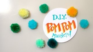 How to Make Pom Pom Magnets Tacks DIY Decoration [upl. by Wandie707]