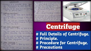 Centrifuge  principle of centrifuge  centrifuge machine introduction [upl. by Buonomo]