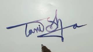 Tanisha name signature design।। signature tutorial।। name meaning [upl. by Cato]