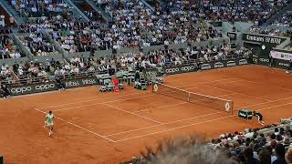 Alcaraz vs Tsitsipas  First set  Break game Alcaraz  52 [upl. by Elleynod]