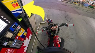 I PUT 94 PREMIUM GAS IN MY CRF150R [upl. by Mclaurin]