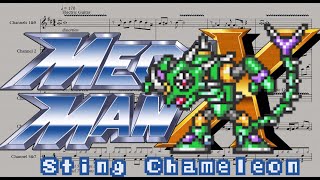 Sting Chameleon  Mega Man X SNES 1993 OST  Music Transcription [upl. by Reinwald353]