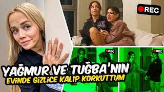 YAĞMUR VE TUĞBANIN EVİNDE GİZLİCE KALIP KORKUTTUM  Gamze Karta Yağmur Tuğba Eroğlu [upl. by Buyers]