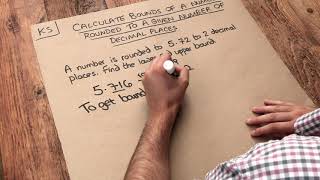 Key Skill  Calculate bounds of a number rounded to a given number of decimal places [upl. by Tonia]