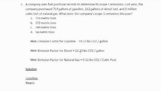 Calculating GHG Emissions  Examples 1 and 2 [upl. by Aikam188]