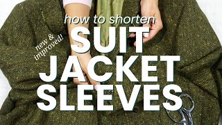 Hem Suit Jacket Sleeves Like A Pro Updated Method Ep 47 [upl. by Eynahpets947]