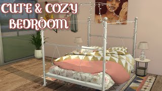 CUTE amp COZY BEDROOM  THE SIMS 4 SPEED BUILD  CC LINKS [upl. by Lienet]