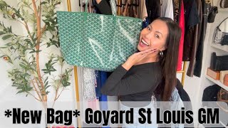 Goyard Bag Reveal 💚💚💚Green St Louis GM and LV Neverfull GM Comparison [upl. by Pelag656]