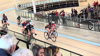 2024 Canadian Track Championships  U17 Women Point Race Final  46 of 50 laps   Bromont Quebec [upl. by Bagley]