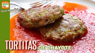 Sólo necesitas 2 chayotes para hacer estas deliciosas tortitas  Cocina Vegan Fácil [upl. by Lenna251]