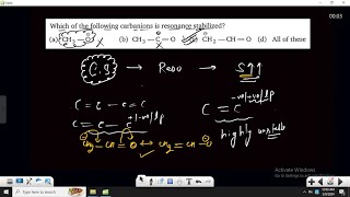 Which of the following carbanions is resonance stabilized [upl. by Ylra]