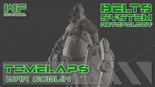 Blender  BELT SYStem  Fast Retopology  Timelaps [upl. by Lenny]