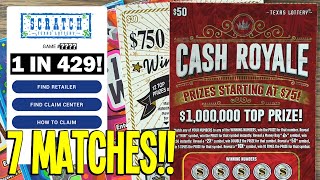 7 MATCHES  BIG WIN 💰 220 TEXAS LOTTERY Scratch Offs [upl. by Adnuhsat]