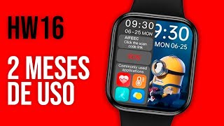 Smartwatch HW16  2 MESES DE USO  Valeu a pena [upl. by Akcirre722]