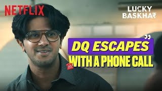 Dulquer SMARTLY Distracts His Boss With A Phonecall 🤯  Lucky Baskhar  Netflix India [upl. by Anuaik371]