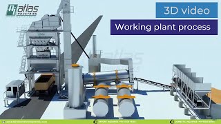 3D animation video of asphalt batch mixing plant at work Atlas Industries [upl. by Ayam]