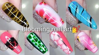 12 Blooming gel nail art  Simple nail art designs❣️💅nails nailart naildesign nailpolish nail [upl. by Ravaj]