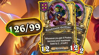 Double Golden Doubloon Grifter Hits The Max Gold Cap So Fast  Dogdog Hearthstone Battlegrounds [upl. by Fox91]