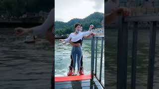 Flyboard montage  water jetpack water world this is to high shorts [upl. by Pazice]