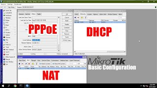 Mikrotik  Basic Configuration  PPPoE DHCP NAT IP LAN [upl. by Bucella]