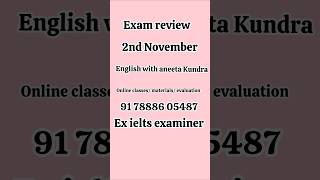 2nd November ielts exam review ielts ieltspreperation ytshort [upl. by Eidnas]