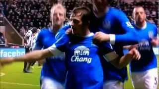 Leighton Baines FreeKick v Newcastle [upl. by Sadye]