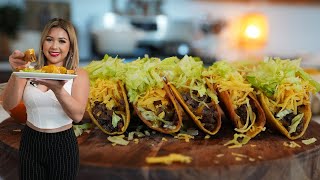 The Most AMAZING and EASY Mexican Restaurant Style TACOS DORADOS  Shredded Beef Golden Tacos [upl. by Uella]