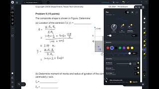 Texas Tech TTU Statics CE2301 Final Sample 2 Question 5 [upl. by Goeselt933]