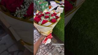 Red rose beautiful Boque 🌺🌹📍 shortvideos tranding flowers [upl. by Norrek]