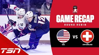 USA vs Switzerland  2023 World Juniors Highlights [upl. by Rutger]