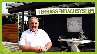 Terrassendachsystem  die beliebtesten Terrassenüberdachungen  Ambitop Terrassendach [upl. by Kcub318]