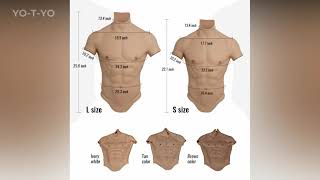 YOTYO Silicone Muscle Suit Realistic Half Body Muscle Chest Fake Male Muscle Suit [upl. by Wiltz]