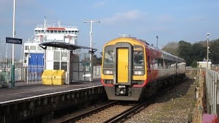 UK Brockenhurst to Lymington Pier branch line SWT Class 158 diesel unit [upl. by Artaed]