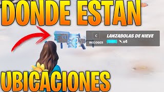 UBICACIONES COMO CONSEGUIR EL LANZA BOLAS DE NIEVE EN FORTNITE  DONDE ESTA EL LANZABOLAS DE NIEVE [upl. by Anaiq]