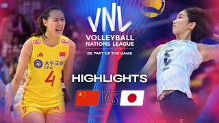 🇨🇳 CHN vs 🇯🇵 JPN  Quarter Finals  Highlights  Womens VNL 2024 [upl. by Feinstein]