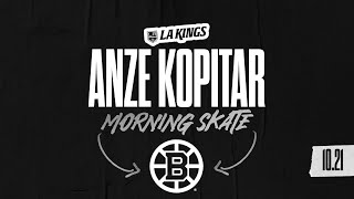 LA Kings Captain Anze Kopitar  102123 v Boston  Morning Skate Media Availability [upl. by Ares]