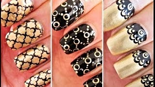 3 Easy Nail Art for Beginners Using a Dotting Tool [upl. by Asilana]